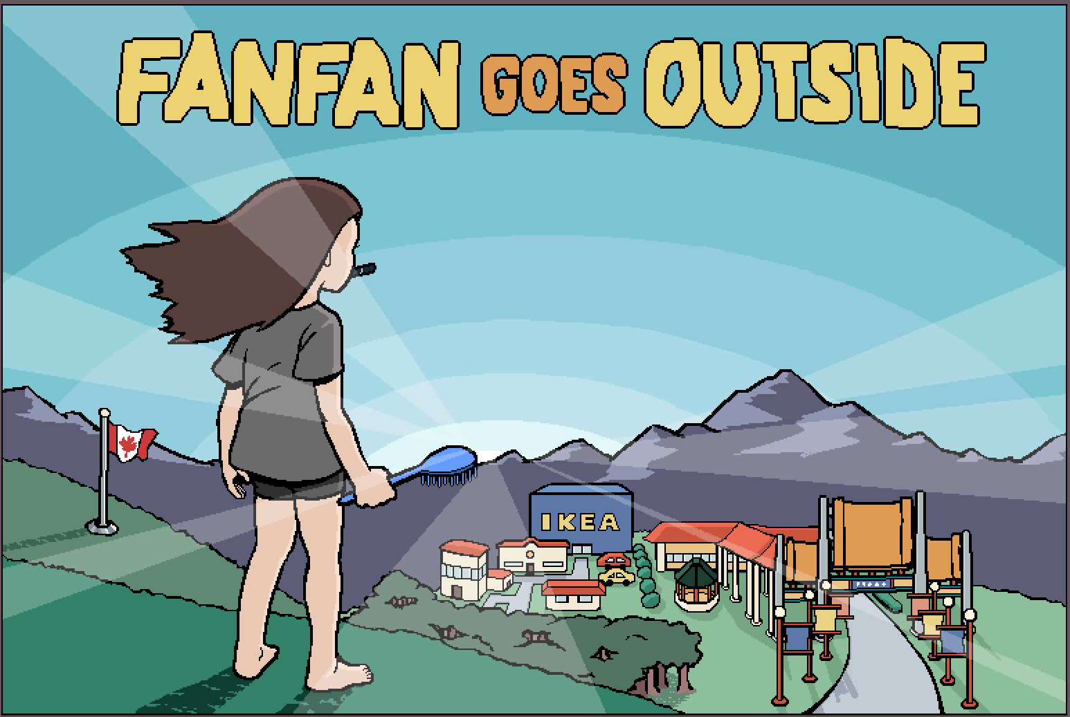 Meeting characters in town